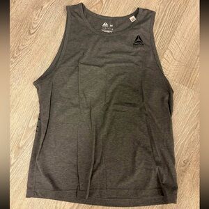 REEBOK Men’s Grey Tank Gym Athletic Shirt, Size Medium